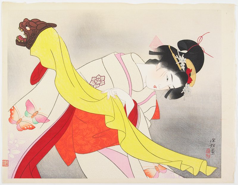 Kagamijishi Dance, Itō Shinsui, 1950