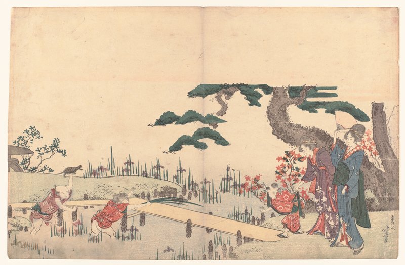 Iris Garden, Katsushika Hokusai, 1800s