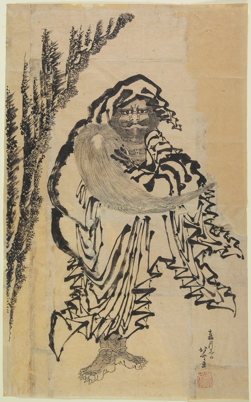 Dharma, Attributed to Katsushika Hokusai, 18th-19th century