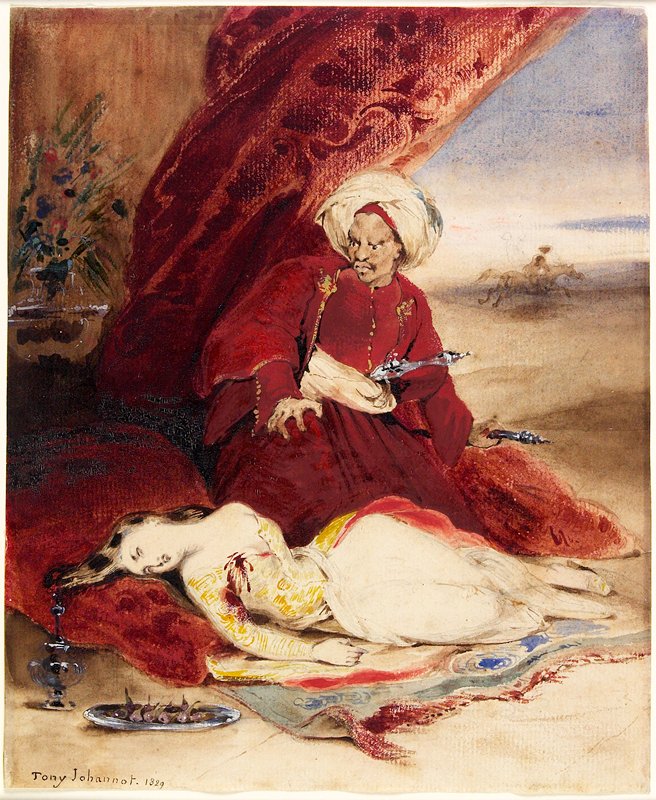 Leila, Hassan and the Giaour, Tony Johannot, 1829