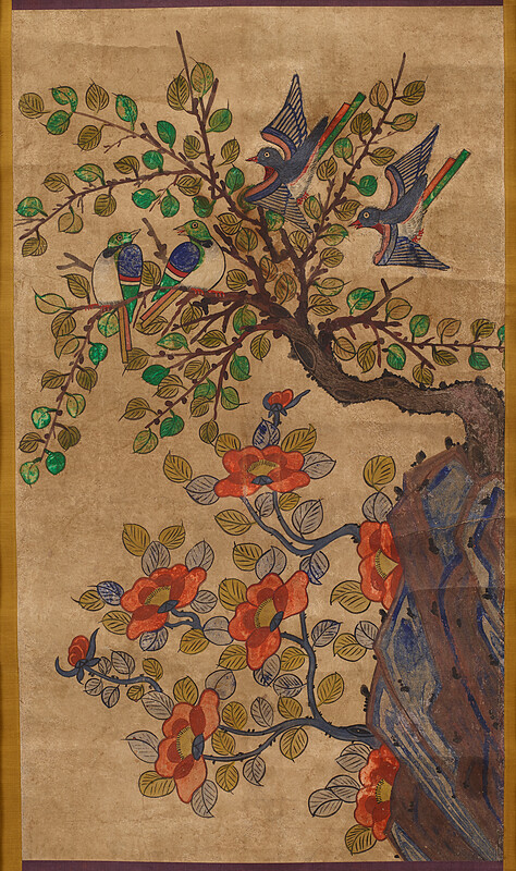 Untitled [flowers and birds], 19th century