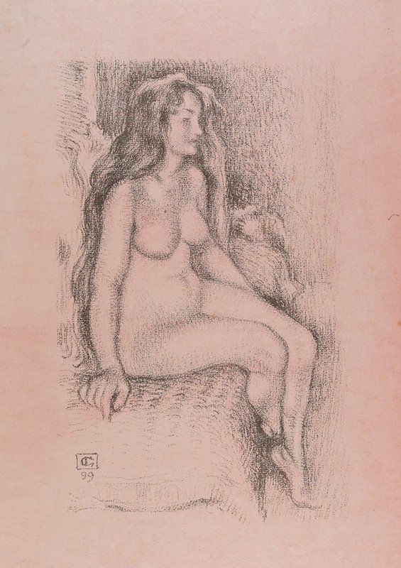 Nu femme assise, Georges Joseph Laurent Lemmen, 1899