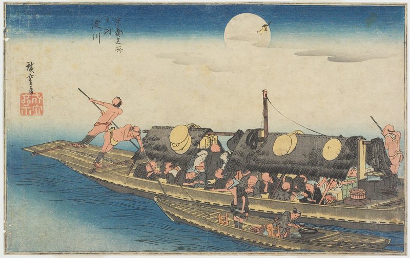 Yodo River, Utagawa Hiroshige, c. 1834