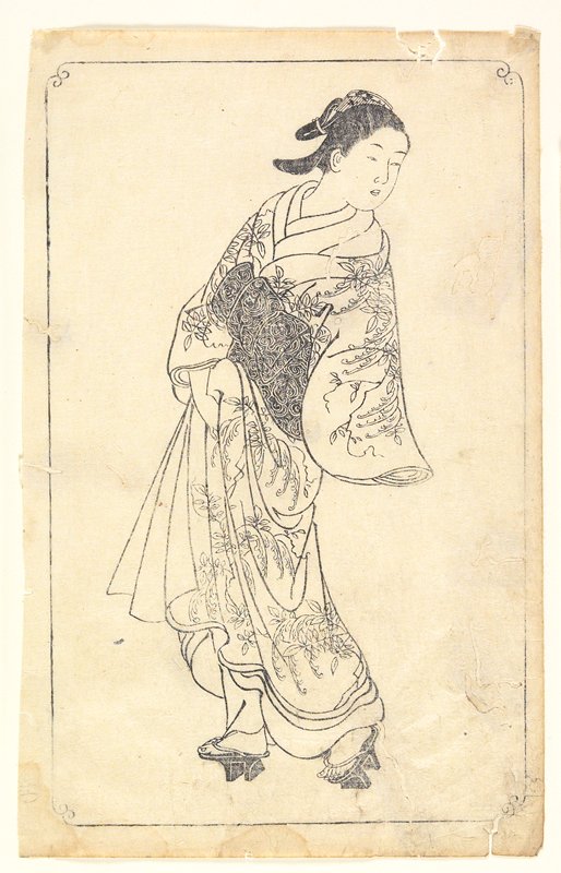 Courtesan Walking, Nishikawa Sukenobu, 1739