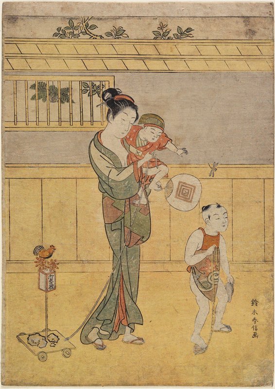 Reaching for a Dragonfly, Suzuki Harunobu, 1760s