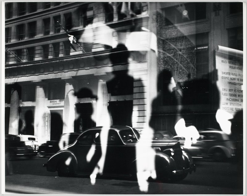 Reflections, Rockefeller Center, New York City, Lisette Model, c. 1945 (printed 1976)