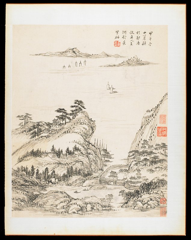 Album Leaf, from Landscapes from Nature, Poetry, and Art, Wang Chen, 1774