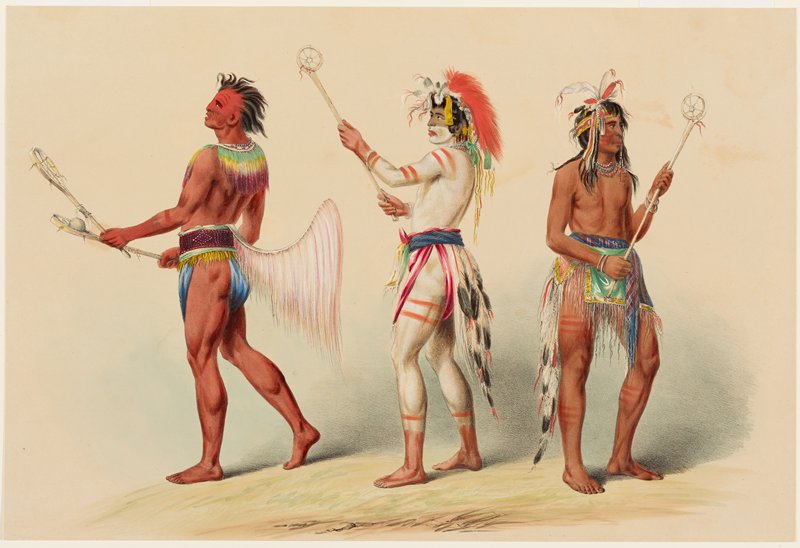 Ball Players, George Catlin, 1844