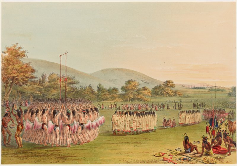 Ball-Play Dance, George Catlin, 1844