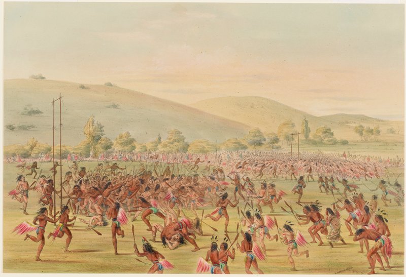 Ball Play, George Catlin, 1844