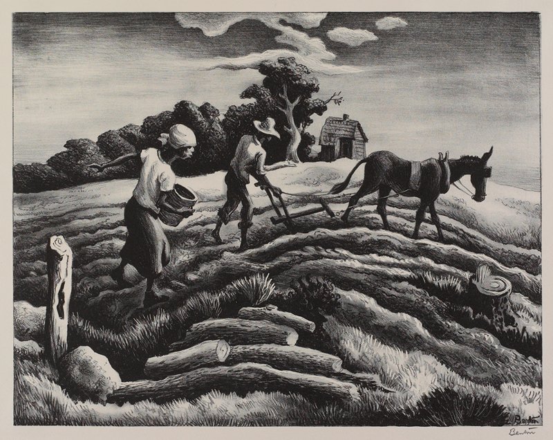 Planting (Spring Plowing), Thomas Hart Benton, 1939