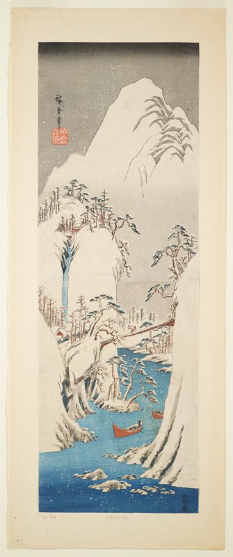 Mountain Gorge in Winter, Utagawa Hiroshige, c. 1842