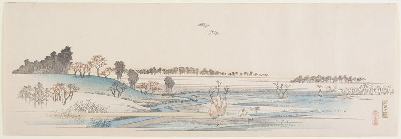 Sunset Hill, Utagawa Hiroshige, 1837–44