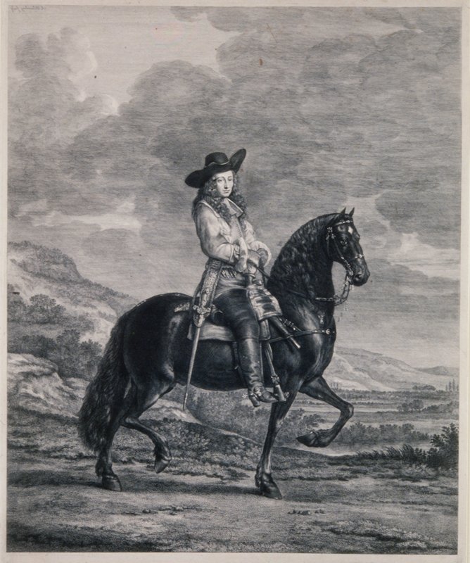 Ferdinand II, à cheval, Aegidius Sadeler II, 18th century