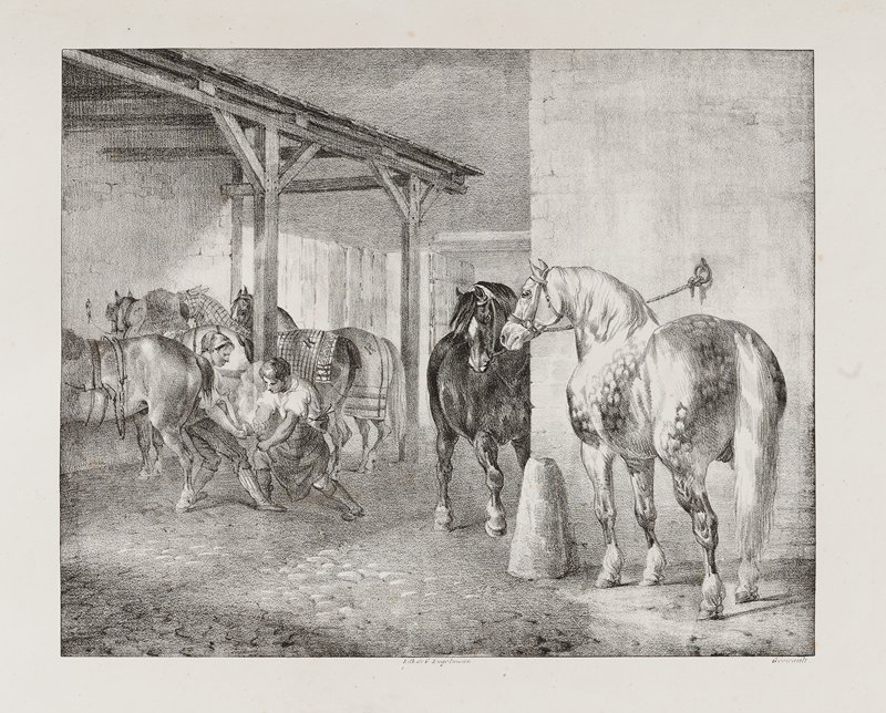 Hangar de Maréchal-Ferrant, Jean Louis André Théodore Géricault, 1823