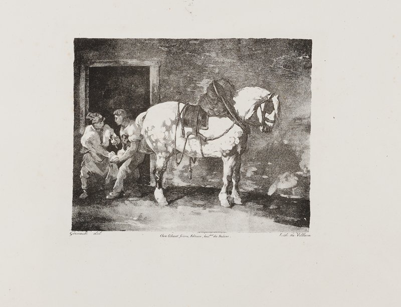 Cheval que l'on ferre, Теодор Жерико, 1823