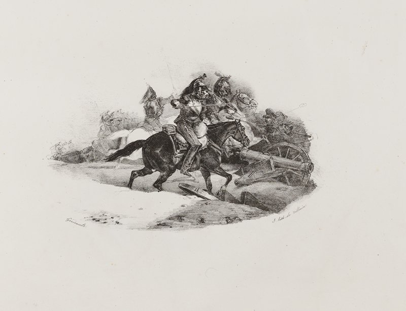 Cuirassiers chargeant une batterie d'artillerie, Теодор Жерико, 1823