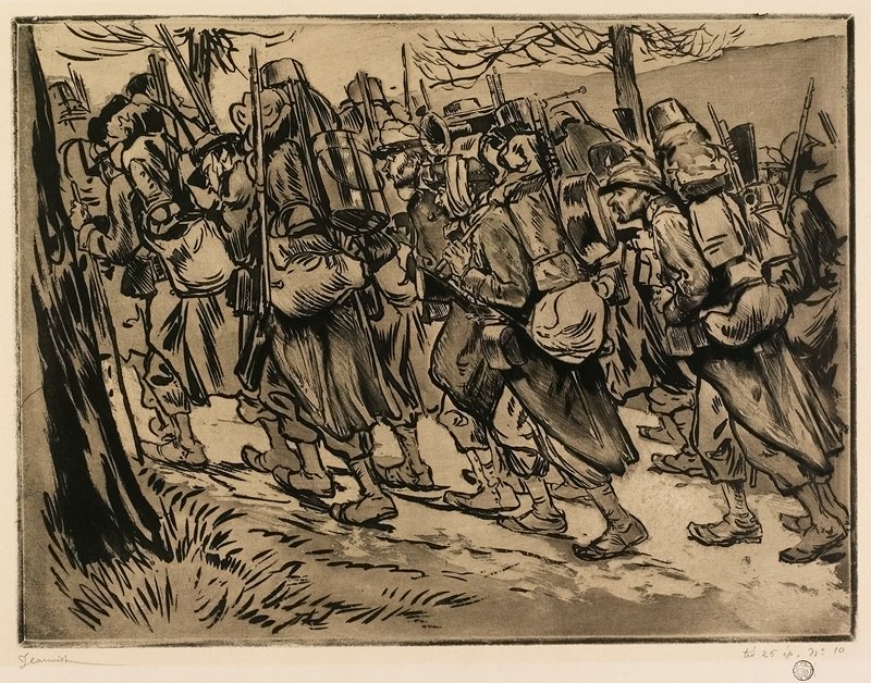 Bataillon en marche, Pierre-Georges Jeanniot, 19th century