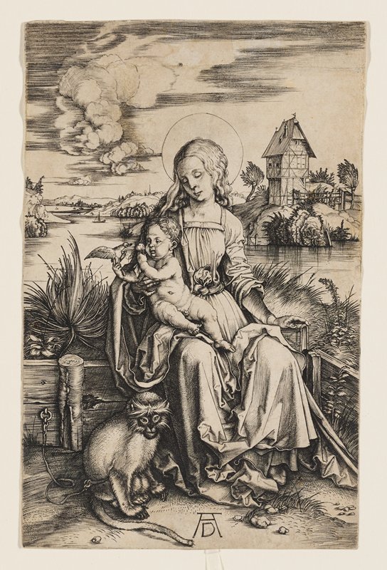 Virgin and Child with the Monkey, Albrecht Dürer, c. 1498