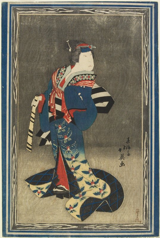 Actor Arashi Rikan II as yakko Koman, Hokuei 北英, 1834