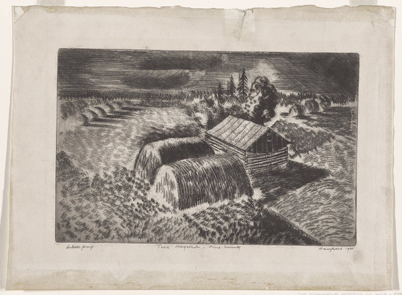 Two Haystacks, Pine County, Clement Haupers, 1915–82