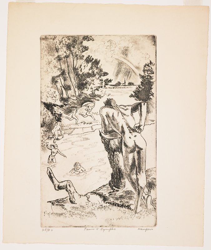 Faun and Nymphs, Clement Haupers, 1915–82