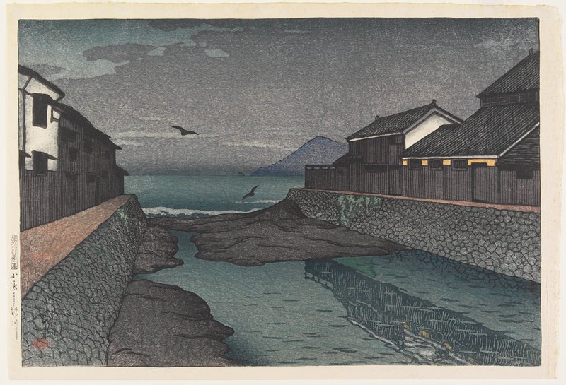 Hori River, Obama, Kawase Hasui, early autumn 1920