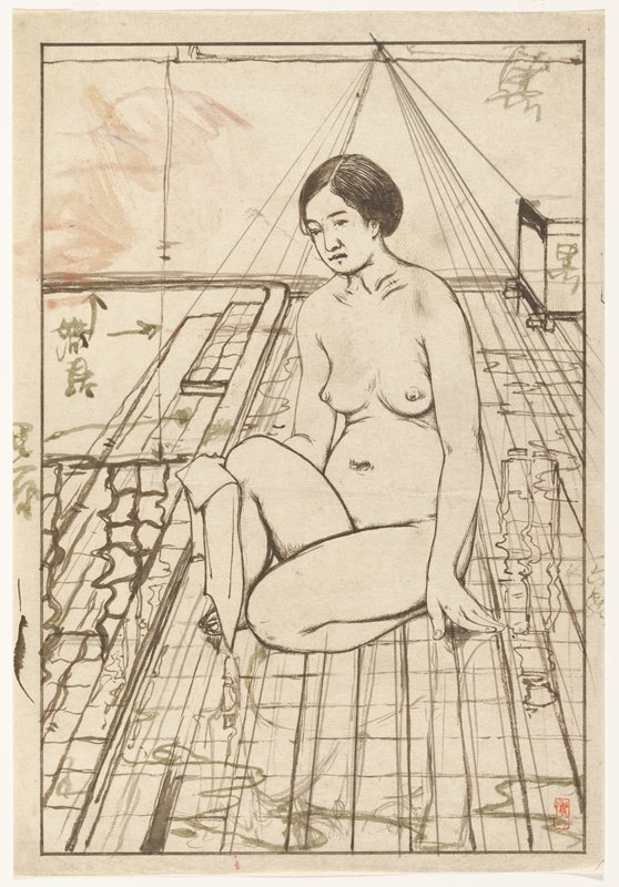 Study for Atami Hot Spring, Yoshida Hiroshi, 1927