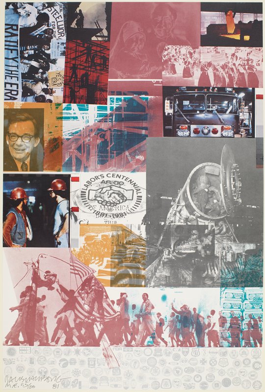 Commemorative Artwork (AFL-CIO Centennial), Robert Rauschenberg, 1981
