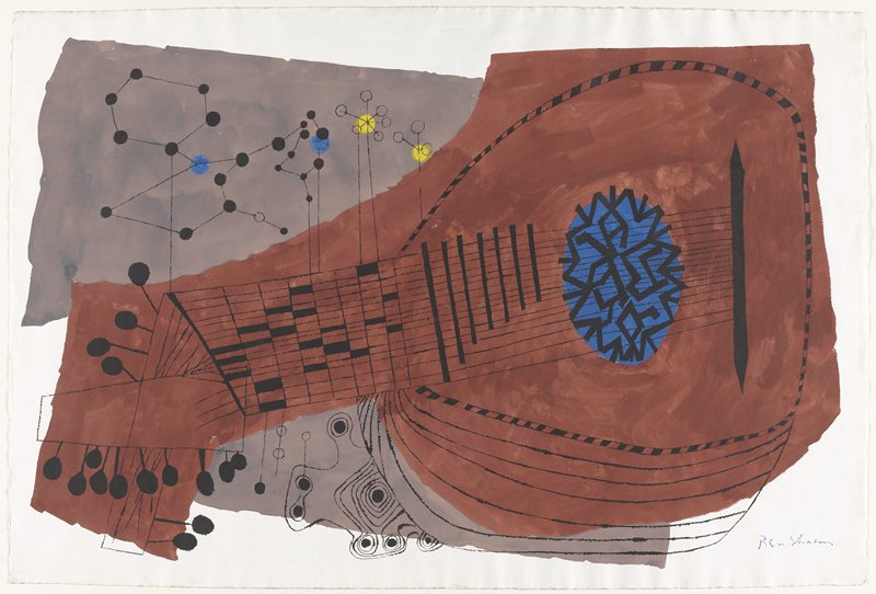 Lute and Molecules, Ben Shahn, 1958