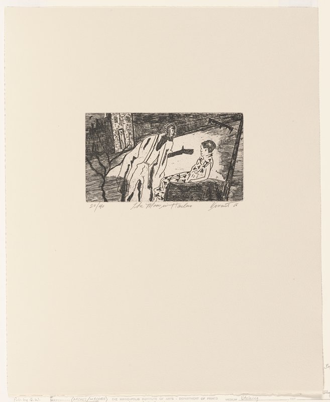 Eight Etchings: The Moon in Harlem, Vincent D. Smith, 1966 (published 1994)