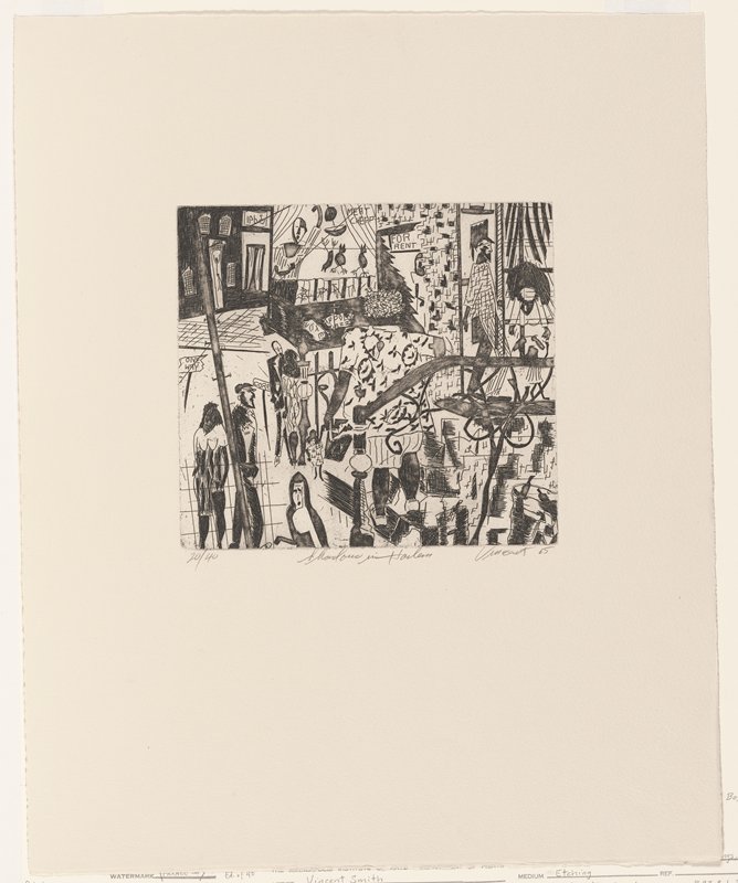 Eight Etchings: Shadows in Harlem, Vincent D. Smith, 1965 (published 1994)