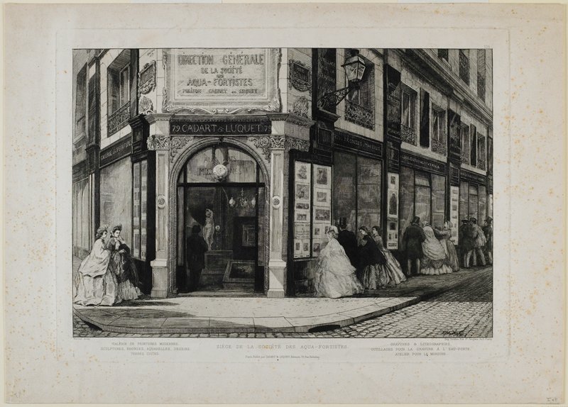 Siège de la Société des Aquafortistes, Adolphe Martial Potémont, 1864