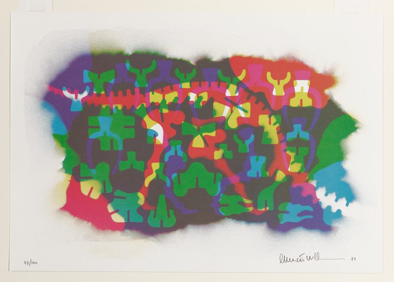 Untitled, plate from Ten Autobiographical Sketches portfolio, Emmett Williams, 1979