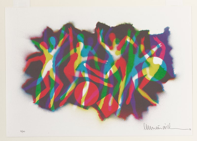 Untitled, plate from Ten Autobiographical Sketches portfolio, Emmett Williams, 1979