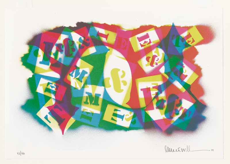 Untitled, plate from Ten Autobiographical Sketches portfolio, Emmett Williams, 1979