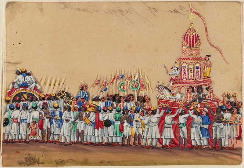 Festival with temple cart, 19th century