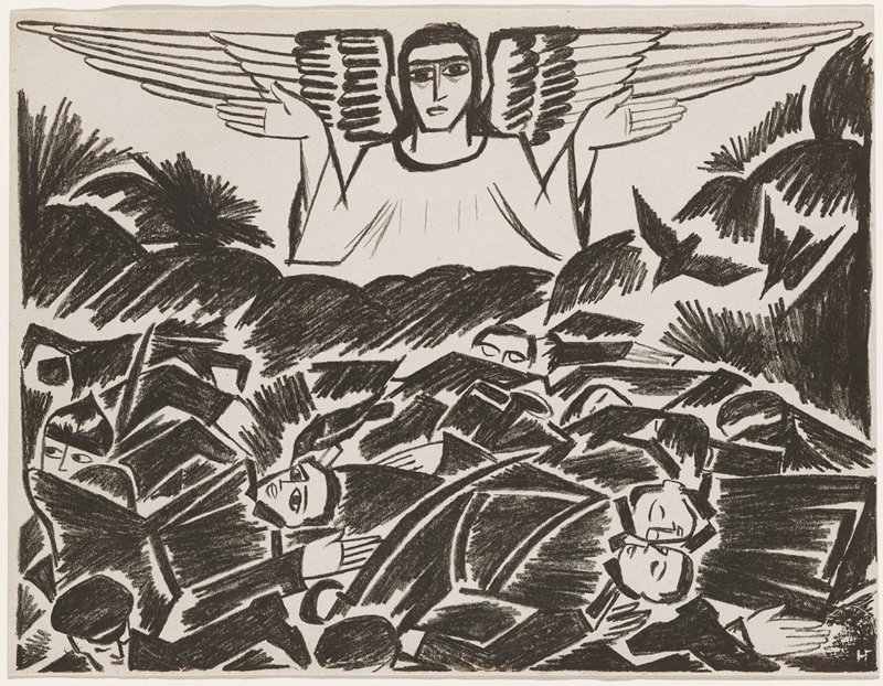 A Common Grave, Natalia Sergeevna Goncharova, 1914