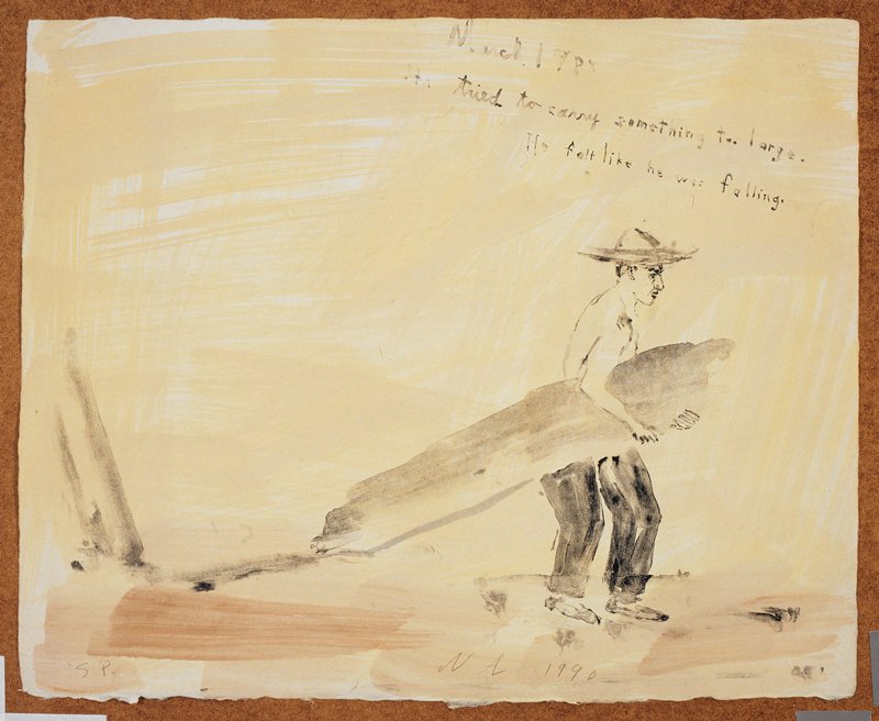 Study for March 1988 - He Tried to Carry Something Too Large, He Felt Like He Was Falling from the Portfolio Lilacs and Smoke, Nicolas Africano, 1987–90