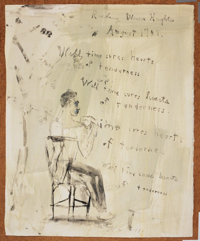 Study for Reading Wessex Heights, from the Portfolio Lilacs and Smoke, Nicolas Africano, 1987–90