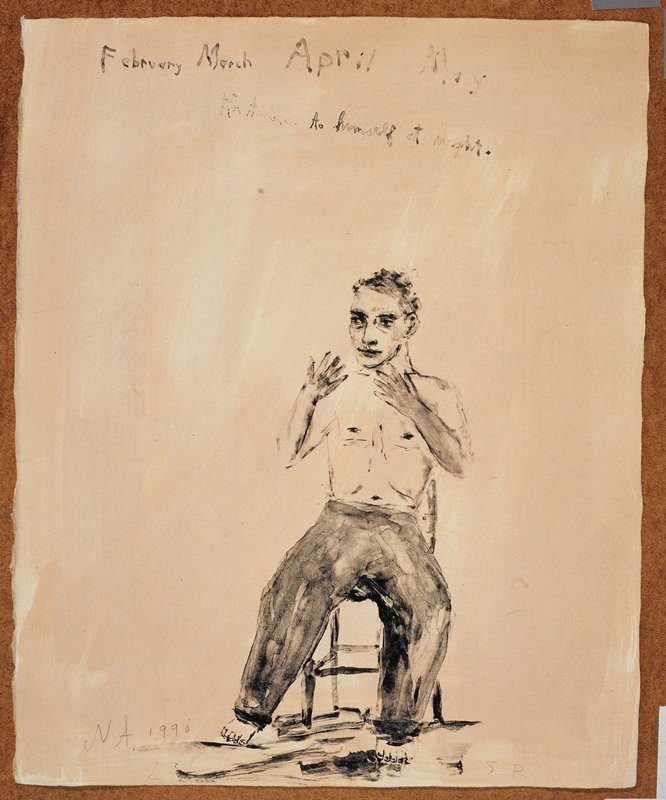 Study for He Talks to Himself at Night from the Portfolio Lilacs and Smoke, Nicolas Africano, 1987–90
