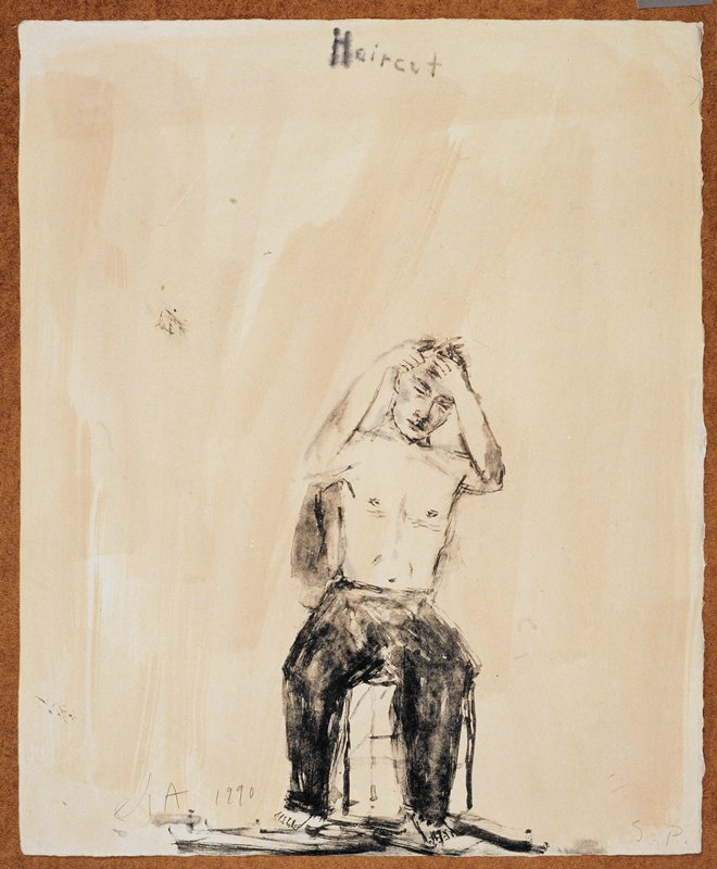 Study for Haircut, from the Portfolio Lilacs and Smoke, Nicolas Africano, 1987–90