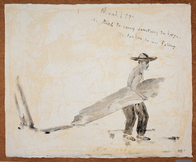 Study for March 1988 - He Tried to Carry Something Too Large, He Felt Like He Was Falling, from the Portfolio Lilacs and Smoke, Nicolas Africano, 1987–90