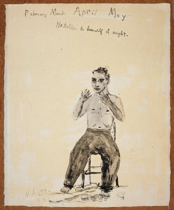 Study for He Talks to Himself at Night, from the Portfolio Lilacs and Smoke, Nicolas Africano, 1987–90