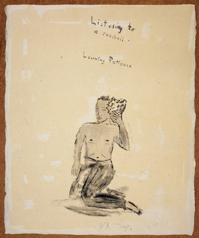 Study for Listening to a Seashell, from the Portfolio Lilacs and Smoke, Nicolas Africano, 1987–90
