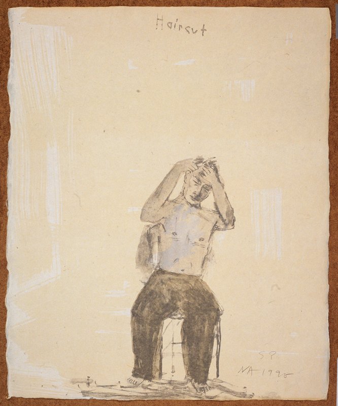 Study for Haircut, from the Portfolio Lilacs and Smoke, Nicolas Africano, 1987–90