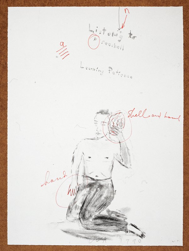 Study for Listening to a Seashell, Learning Patience, from the Portfolio Lilacs and Smoke, Nicolas Africano, 1987–90