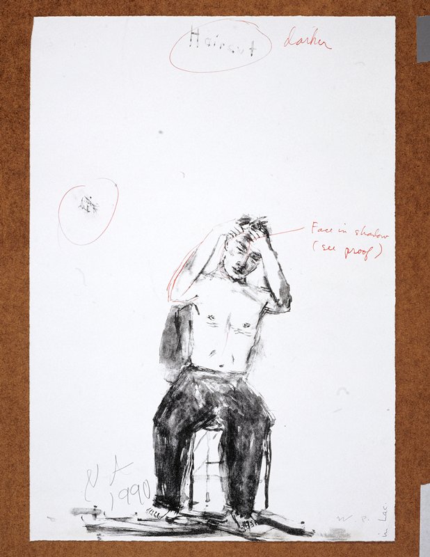 Study for Haircut, from the Portfolio Lilacs and Smoke, Nicolas Africano, 1987–90