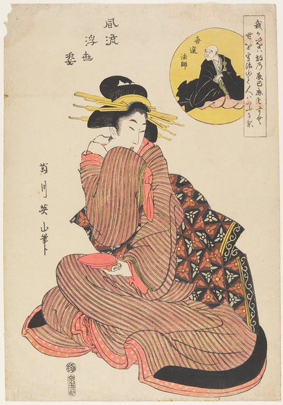 Monk Kisen, Kikukawa Eizan, c. 1807