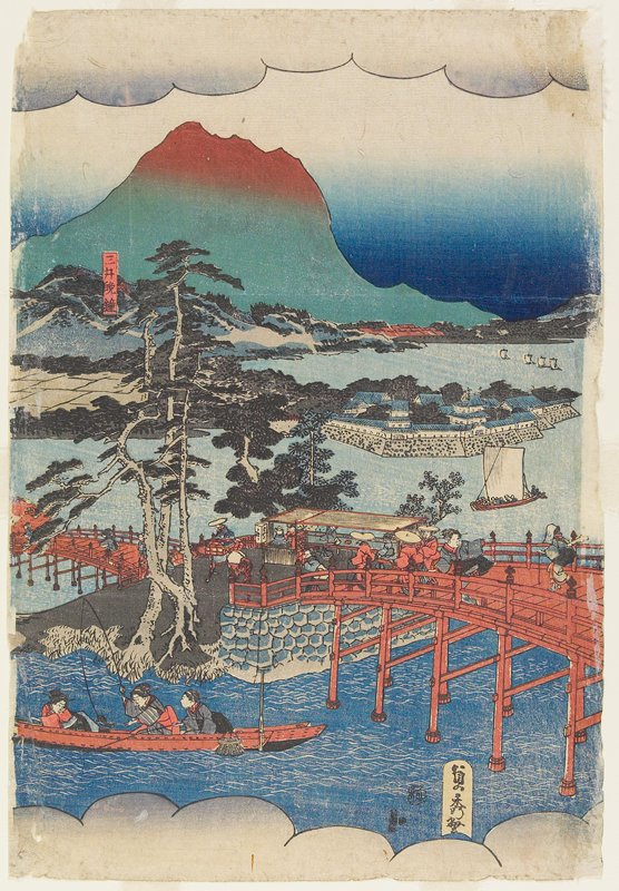 Eight Views of Lake Biwa, Utagawa Sadahide, 1830s